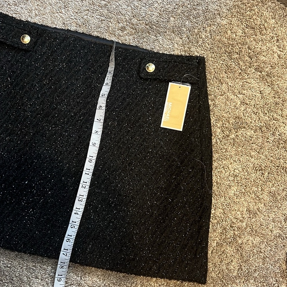 NWT MICHAEL KORS High-Waisted Tweed Mini Skirt Size 14 - Picture 14 of 14